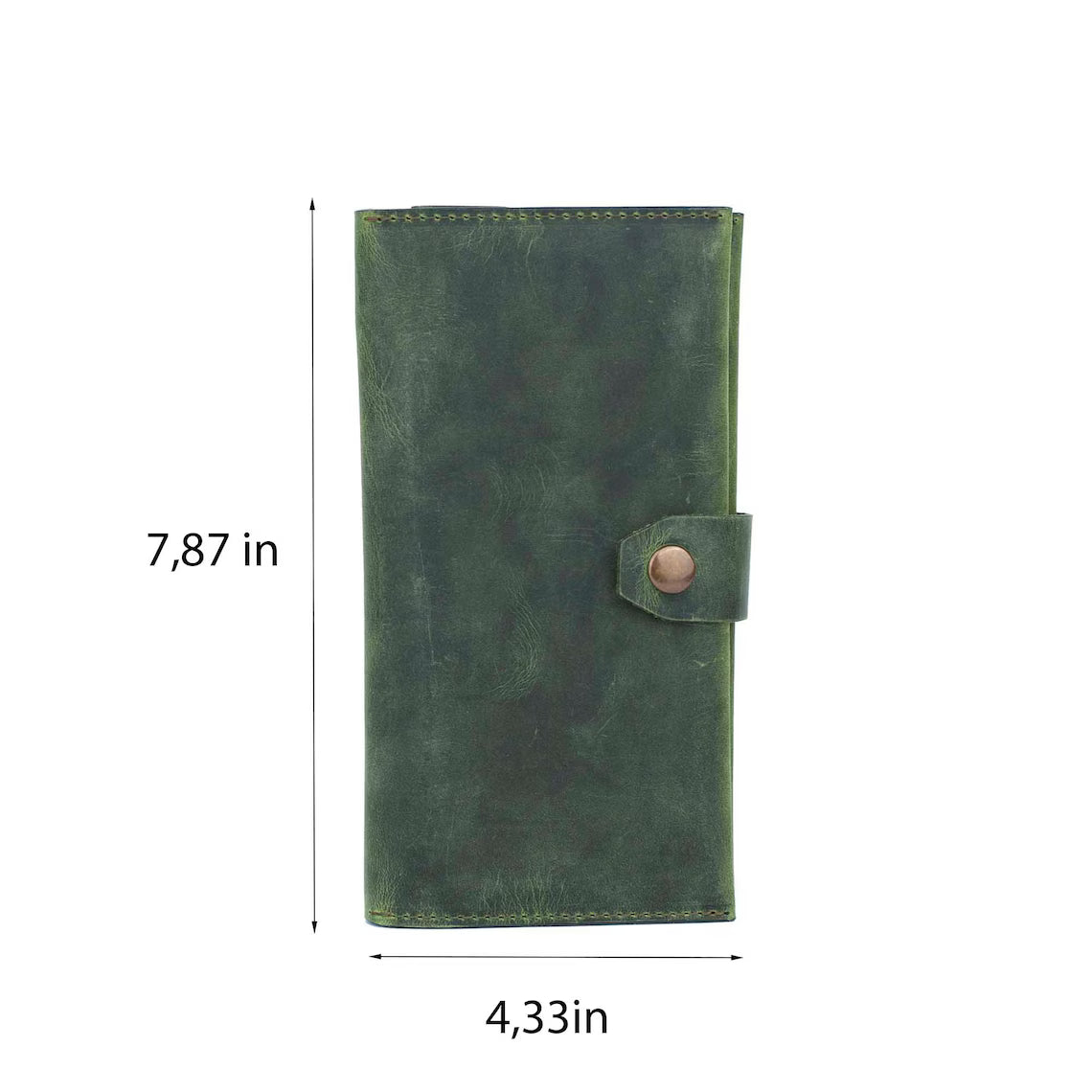 Green Mini Leather Phone Wallet